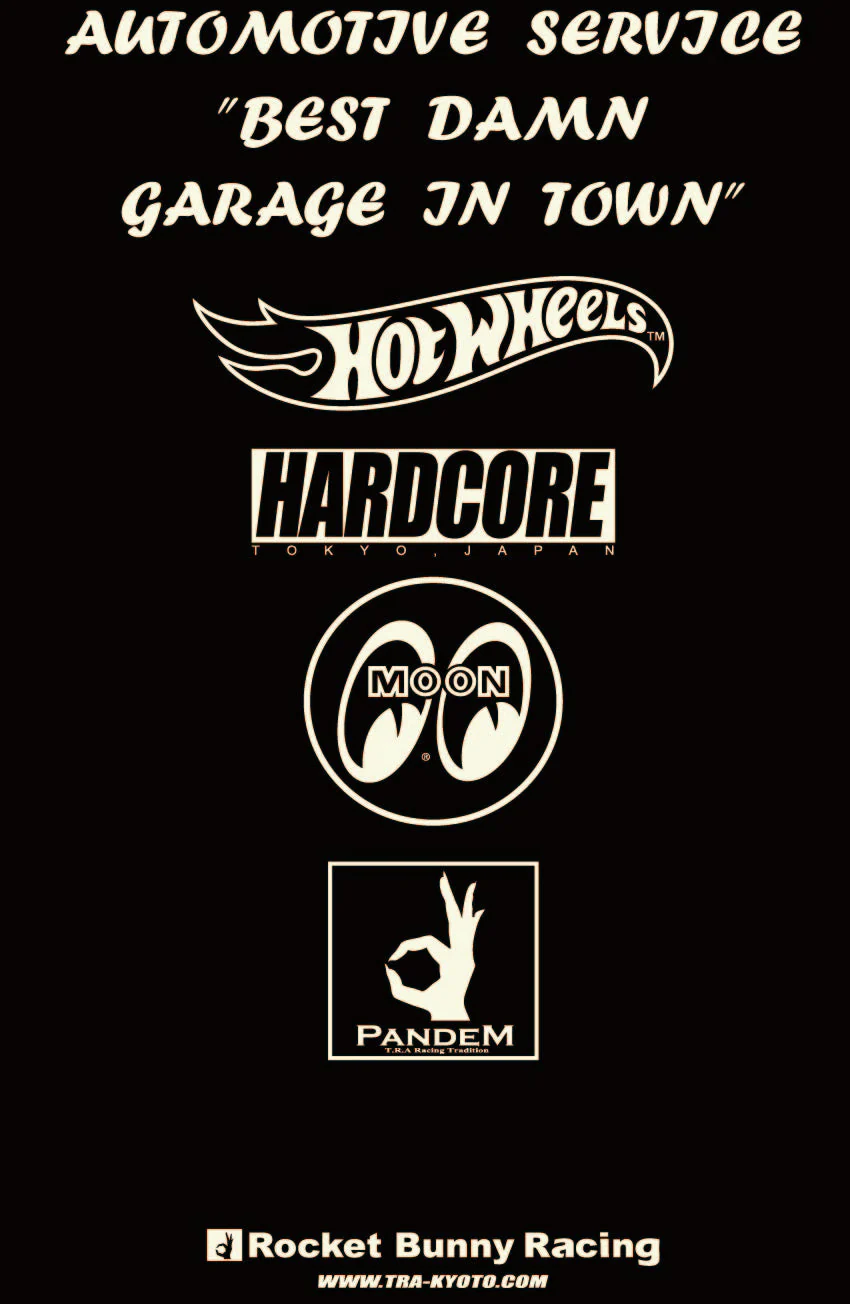 DAMN GARAGE × Rocket Bunny Racing × Pandem | DAMN GARAGE T Shirt | DISCON - Image 4