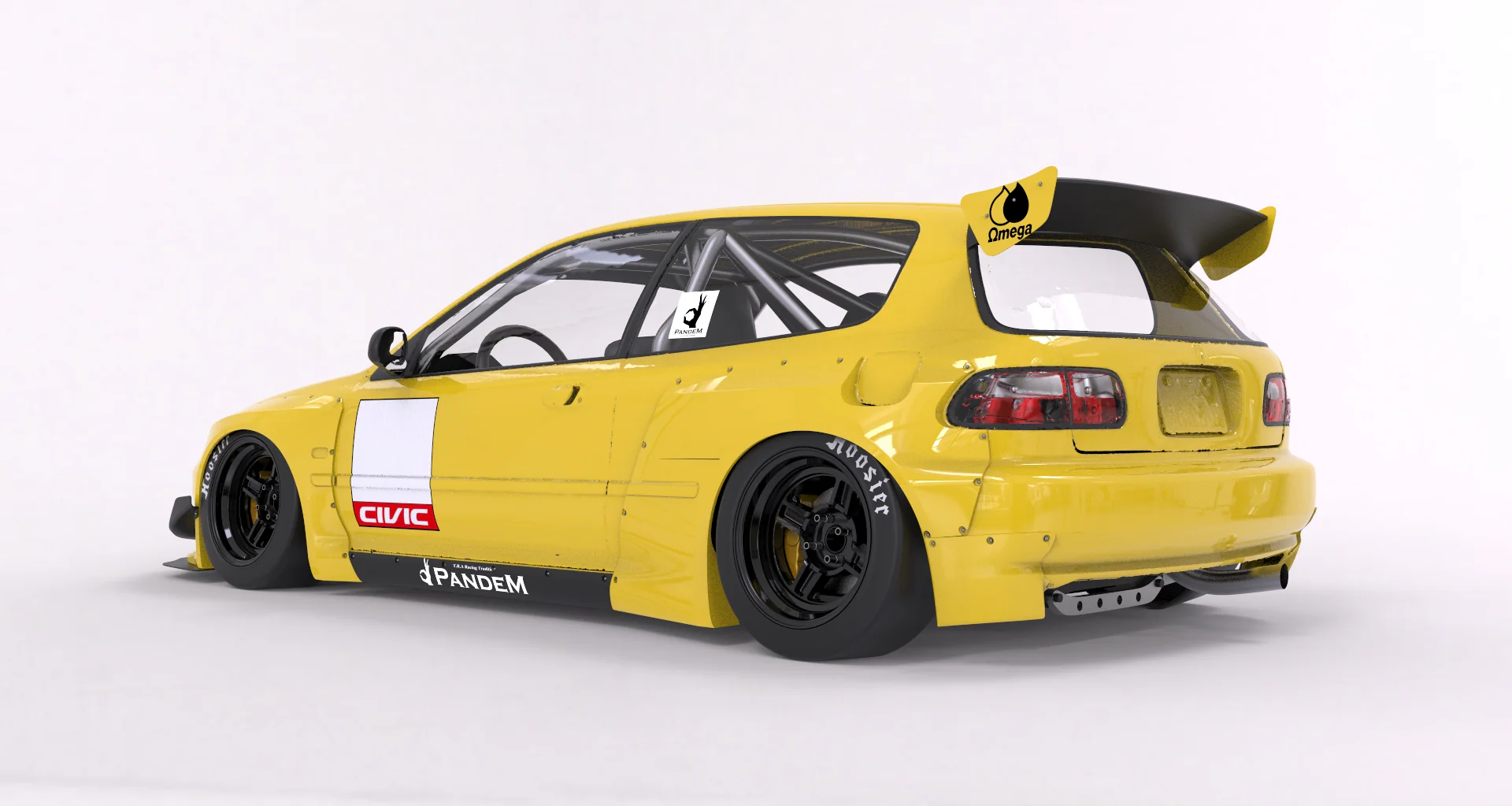 Pandem | V1.0 Honda EG Civic + Roof Wing | 1991 - 1995 - Image 5