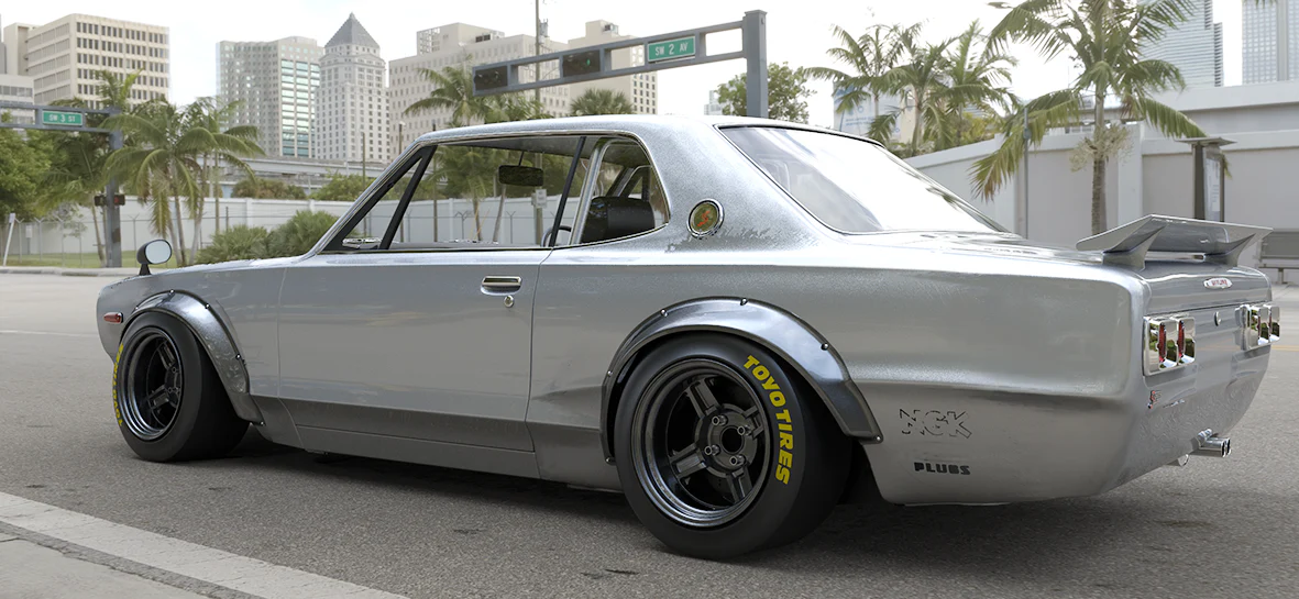 Pandem | V1.0 Nissan Hakosuka Skyline 2000 GT-R KPGC-10 with [FRP] / [CFRP] [Options] | 1969 - 1972 - Image 3