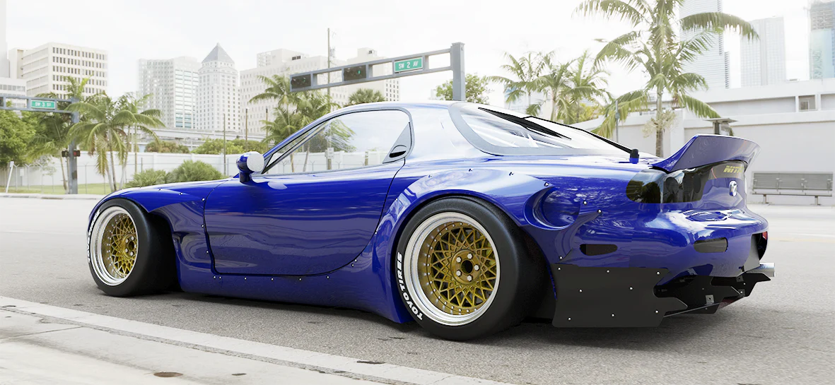 Rocket Bunny Racing | V1.0 Mazda RX-7 FD3S + Duck Wing | 1993-2003 - Image 3