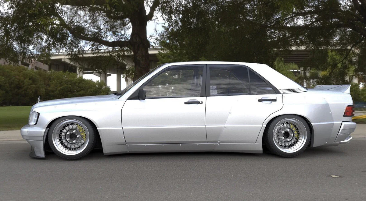 Pandem | V1.0 Mercedes 190E [W201] + Duck Wing | 1982 - 1993 - Image 3
